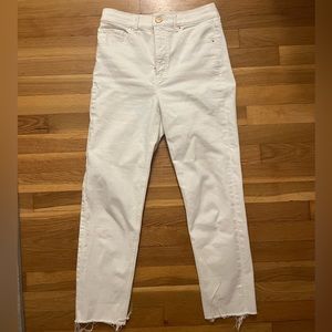 Express Raw Hem Cropped Jeans